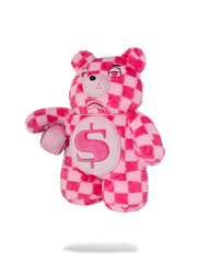 FURZILLA SHARK (PINK CHECK) MONEYBEAR BACKPACK