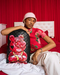 QUILT HAND PAINTED DIABLO BEAR BACKPACK (DLXV)