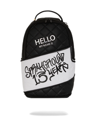 HELLO MY NAME IS 15 YEARS QUILTED BACKPACK (SUPER RARE)
