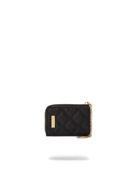 NOIR QUILT GOLD CHAIN SHARK WALLET