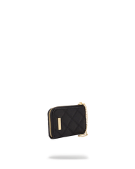NOIR QUILT GOLD CHAIN SHARK WALLET