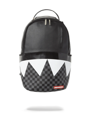 BLACK HALF CHECK SHARKS IN PARIS BACKPACK (ONE OF ONE)