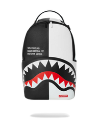 SHARK CENTRAL SPLIT BACKPACK BLK/WHT (DLXV)