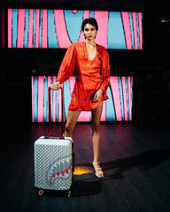 ROSE ALL DAY LA PALAIS SHARKNAUTICS HARDSHELL CARRY-ON LUGGAGE