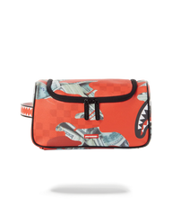 MONEY CAMO (RED) TOILETRY BAG