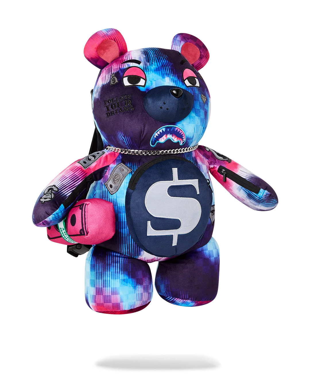 SHARKCLUB ELECTRONICA MONEYBEAR TEDDYBEAR BACKPACK