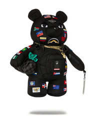 JAMES FIRST CLASS GLOBAL FLAGS MONEYBEAR BACKPACK