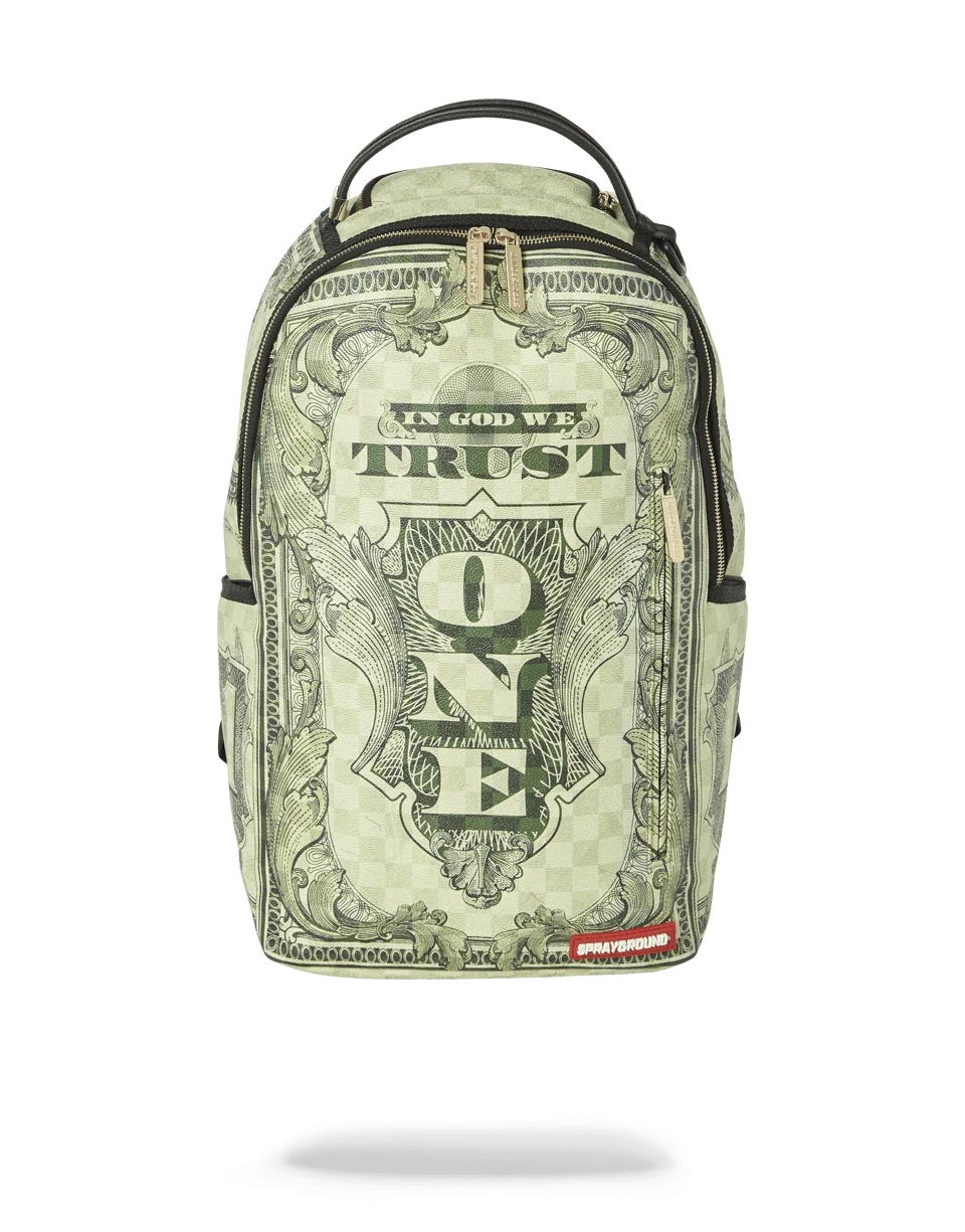 IN GOD WE TRUST GREEN BACKPACK (ONE OF ONE)