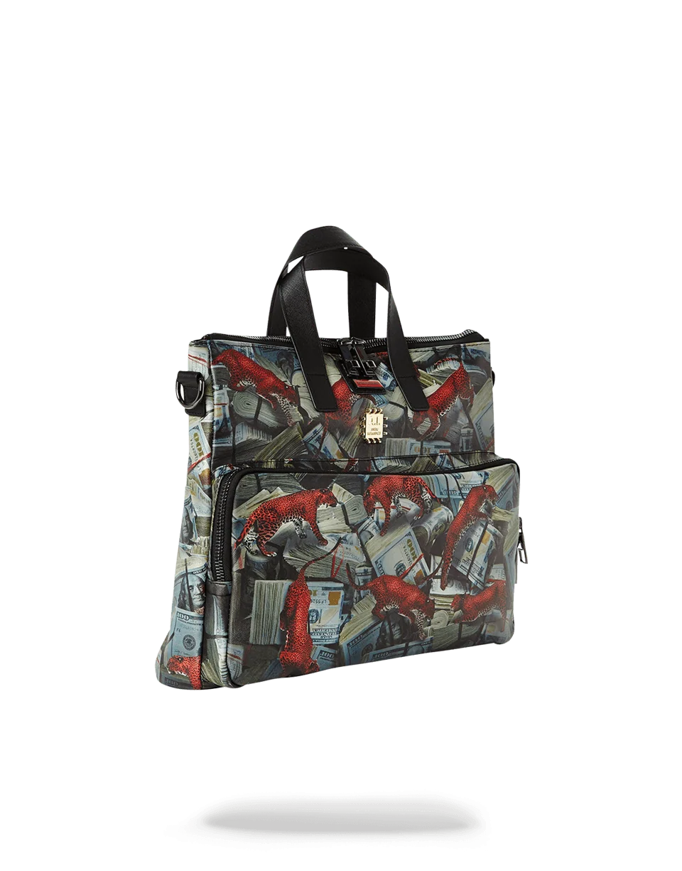 RED LEOPARD MONEY TRAVEL CASE