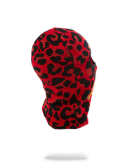 RED LEOPARD GOLD SHARK MOUTH SKI MASK