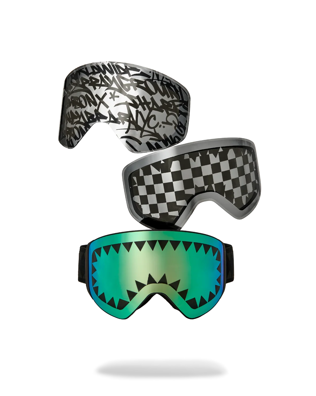 THE STREET MOUNTAIN SKI GOGGLES (INTERCHANGEABLE 3 LENSES)