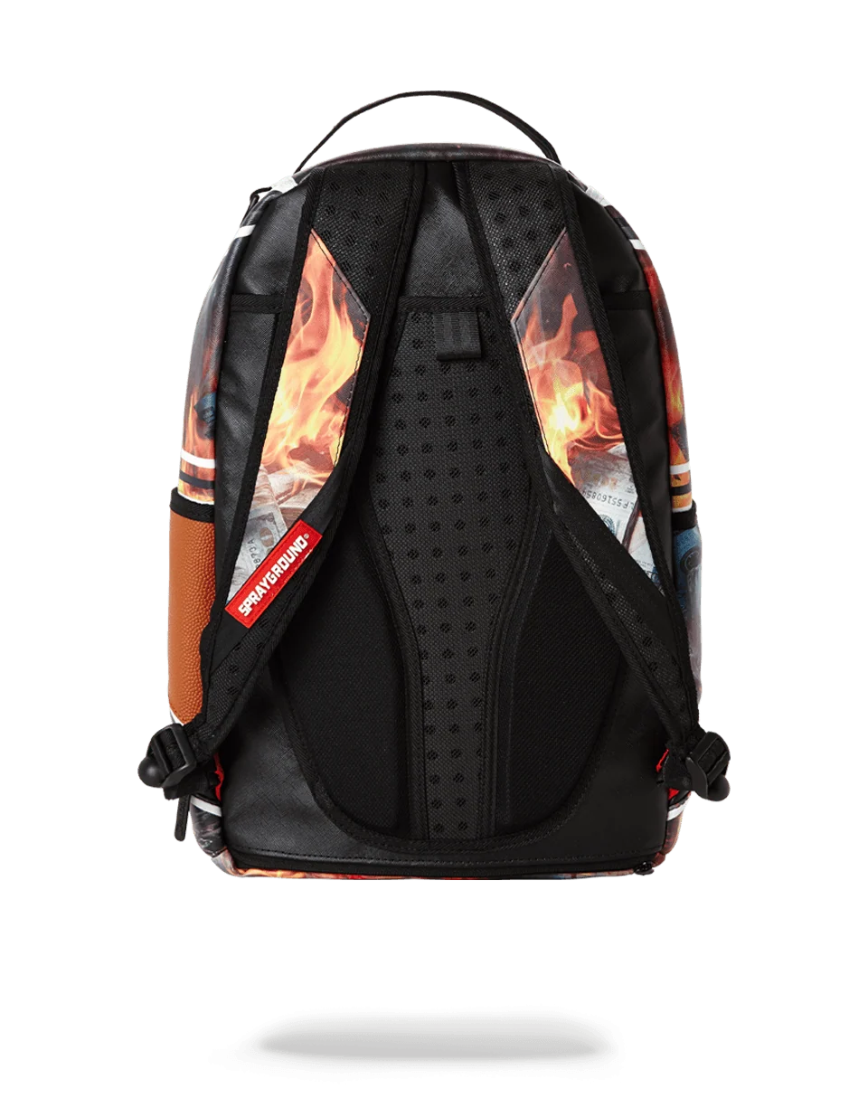 SPALDING X SPRAYGROUND FIRE MONEY BACKPACK
