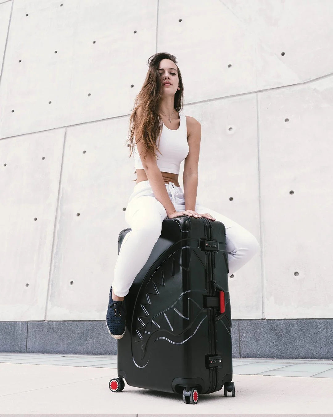 SHARKITECTURE MOLDED 2 PC LUGGAGE SET