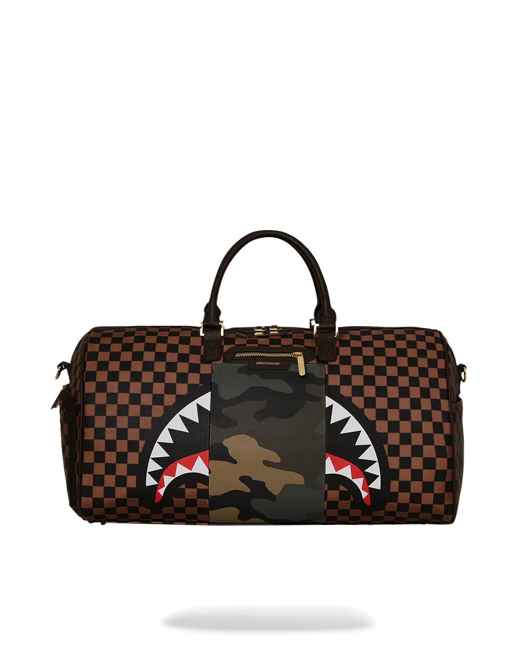 EXTERIOR GOLD ZIP POCKET SHARKS IN PARIS DUFFLE