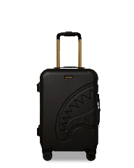REALITY CHECK SHARKITECTURE CARRY-ON JETBLACK LUGGAGE (GOLD HARDWARE)