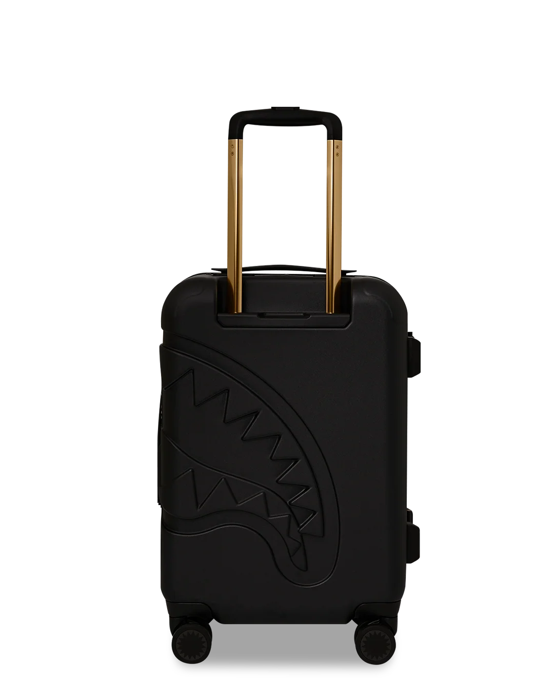 REALITY CHECK SHARKITECTURE CARRY-ON JETBLACK LUGGAGE (GOLD HARDWARE)
