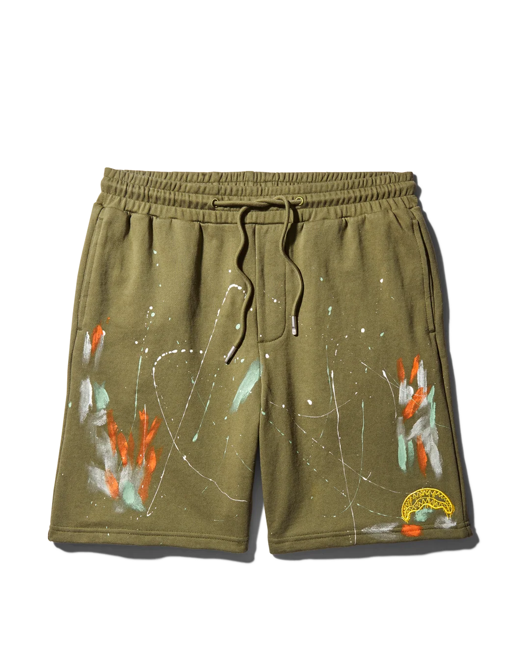 PAINT SPLAT KNIT SHORTS (GREEN)