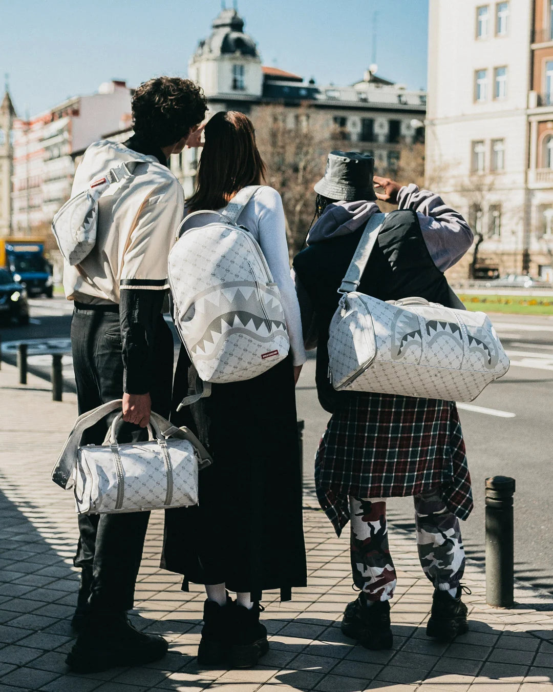 MONEY PATTERN POWDER MINI DUFFLE