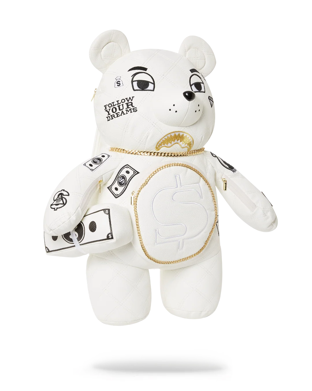 RIVIERA LE BLANC GOLD CHAIN MONEYBEAR TEDDYBEAR BACKPACK