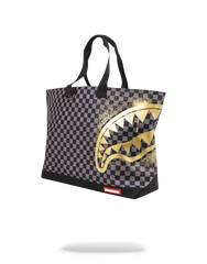 SHARKS IN PARIS GOLD STENCIL TOTE