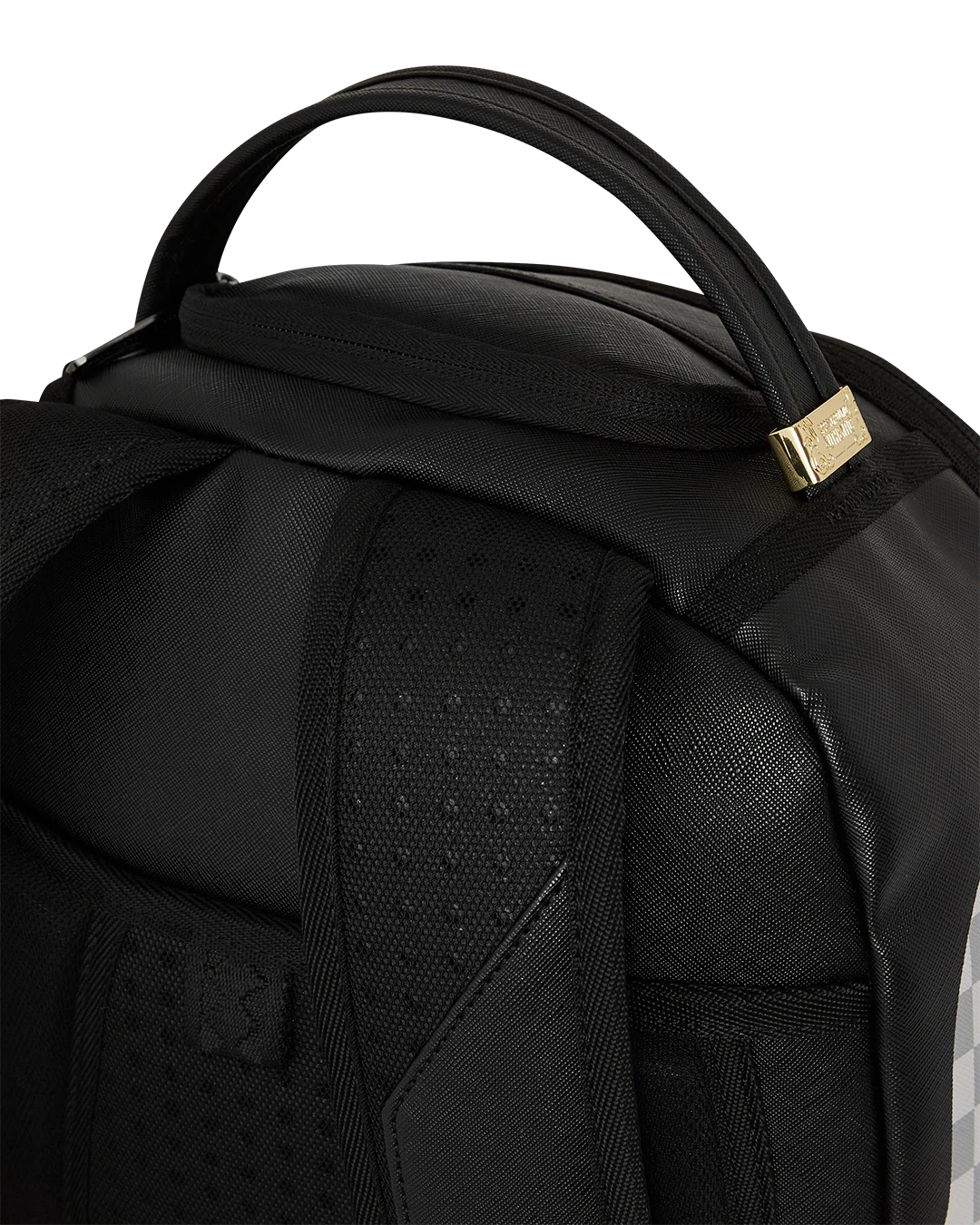 SHARK CENTRAL CREAM BLACK CHECK BACKPACK