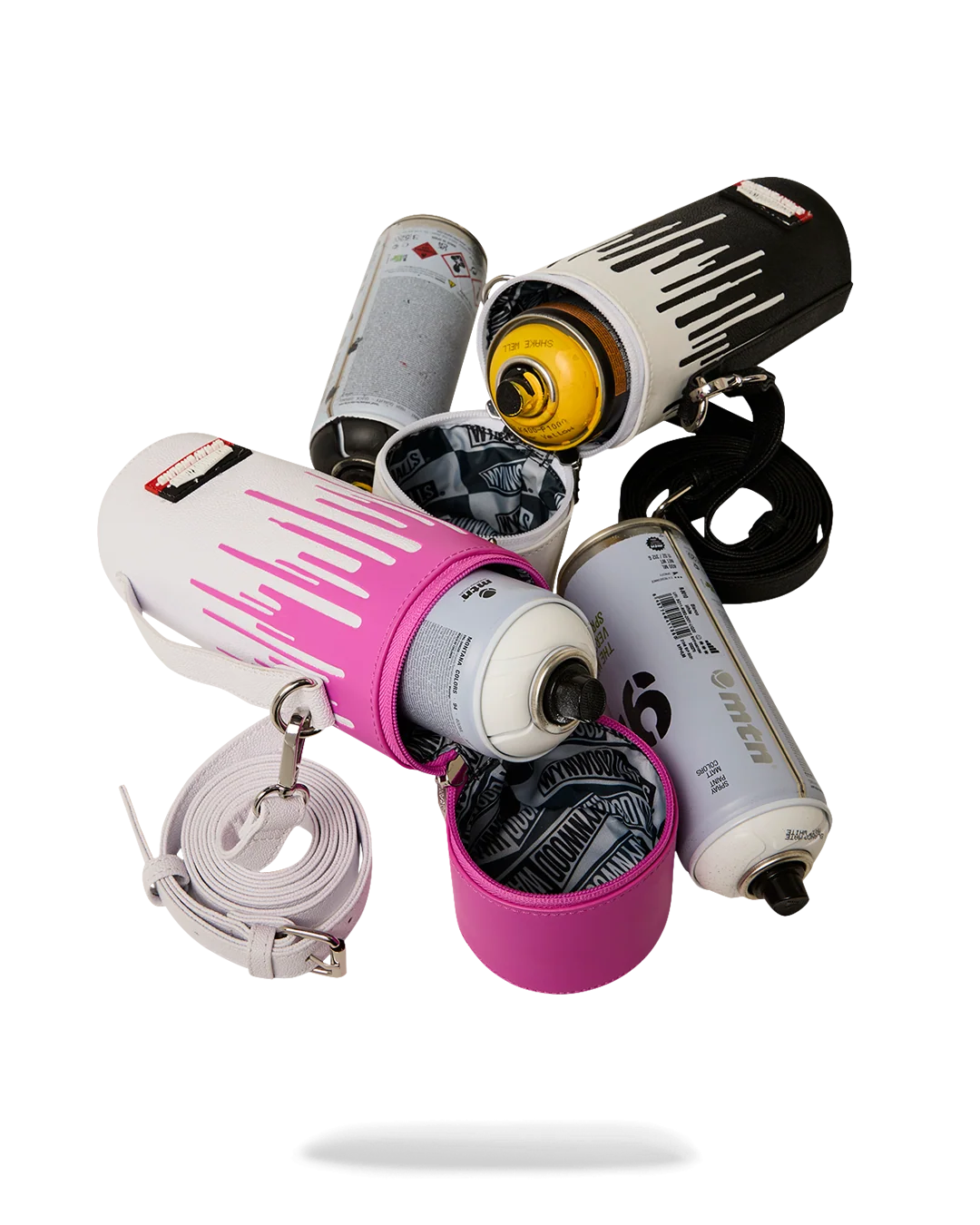 WYNWOOD WALLS COLLAB WATER BOTTLE OR SPRAYCAN HOLDER (BLK/WHT)