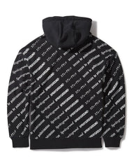 SG LOGO REPEAT HOODIE PULLOVER BLACK