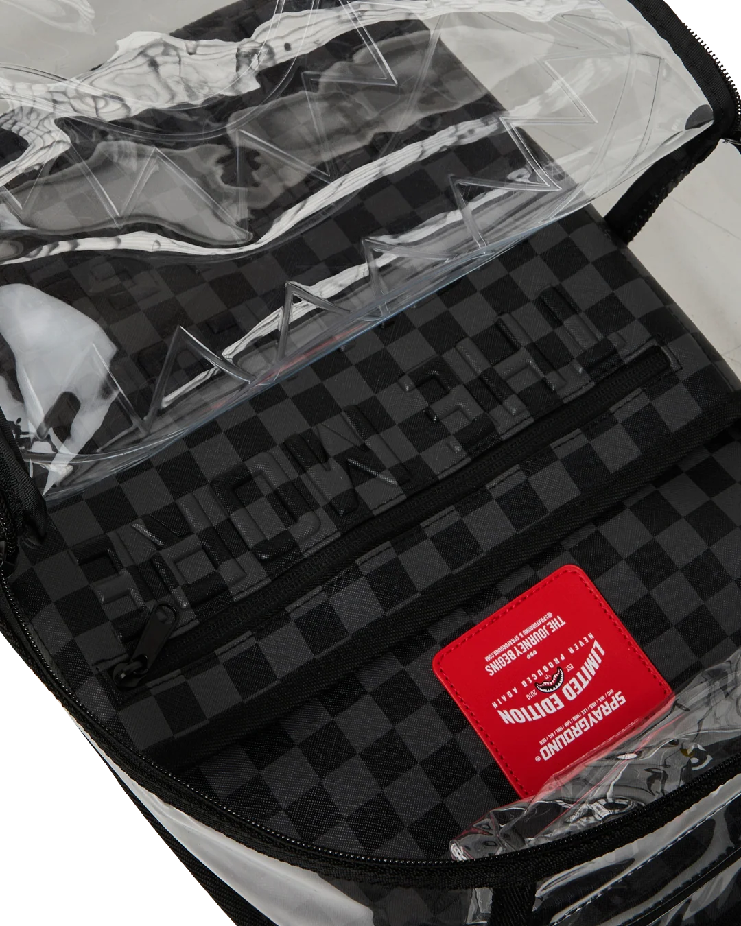 CLEAR DLX BACKPACK - CHECKED OUT (GRAY BLK CHECK)