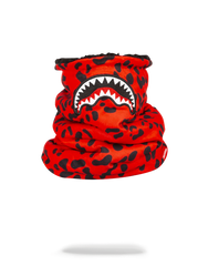 RED LEOPARD NECK WARMER
