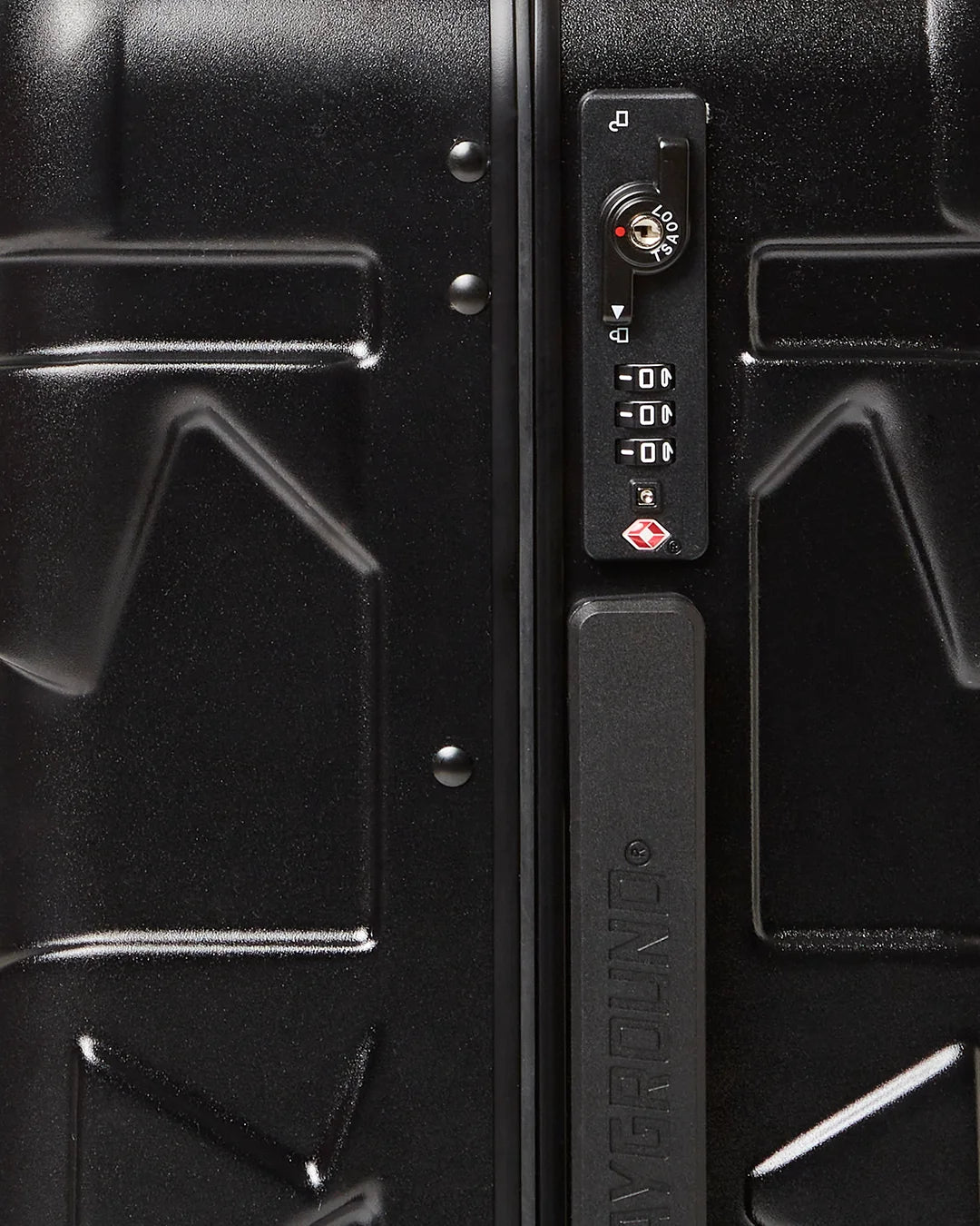 MOLDED SHARKITECTURE BLACK HARDSHELL CARRY-ON LUGGAGE