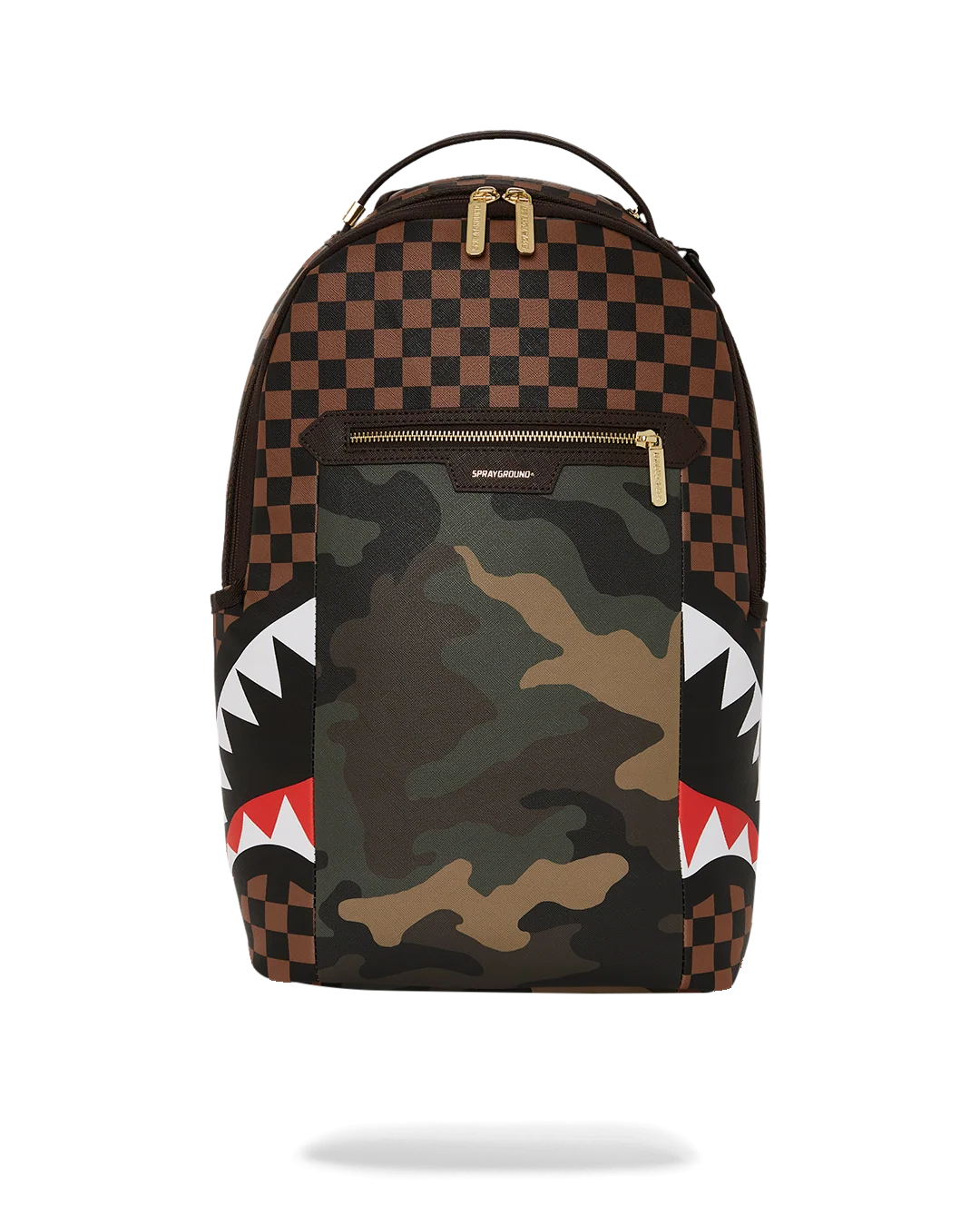 EXTERIOR GOLD ZIP POCKET SHARKS IN PARIS BACKPACK (DLXV)