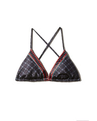 MIDNIGHT MONEY PATTERN BIKINI TOP