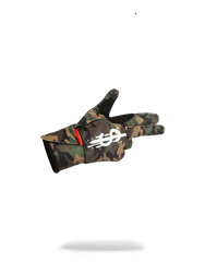 LEFT RED / RIGHT CAMO MONEY DRIPS GLOVES