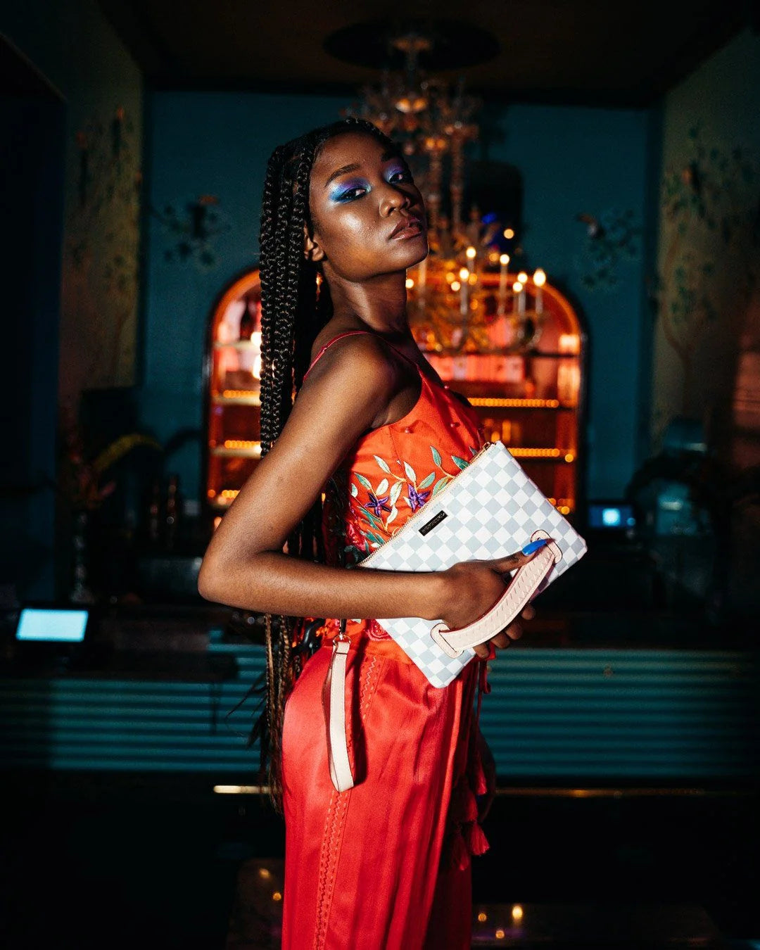 ROSE ALL DAY LA PALAIS CROSSOVER CLUTCH