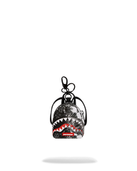 SCRIBBLE DRIBBLE CHECK BACKPACK KEYCHAIN