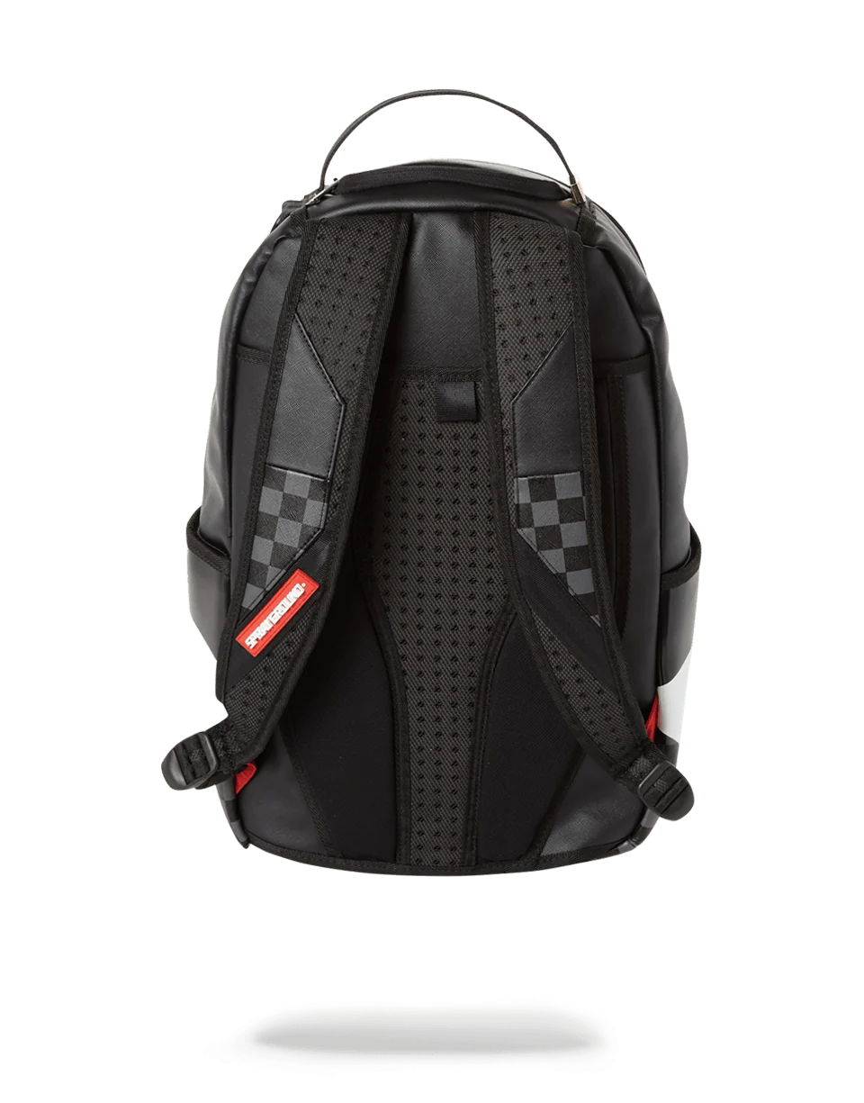 BLACK HALF CHECK SHARKS IN PARIS BACKPACK (ONE OF ONE)