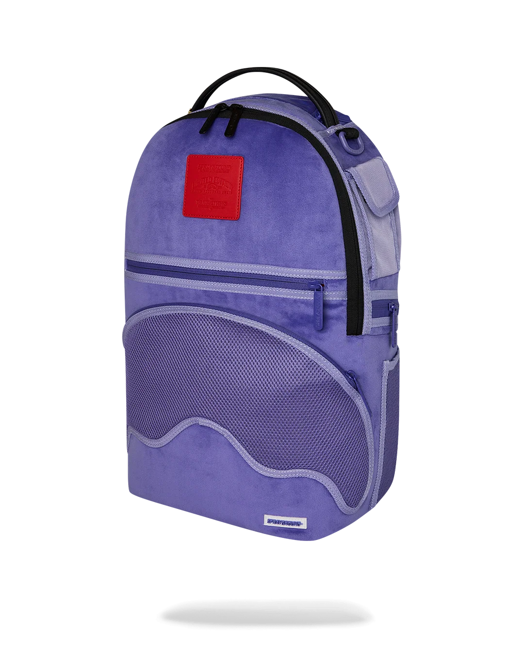 REVERSE MODE - PURPLE VELOUR TO BLACK CHECK BACKPACK