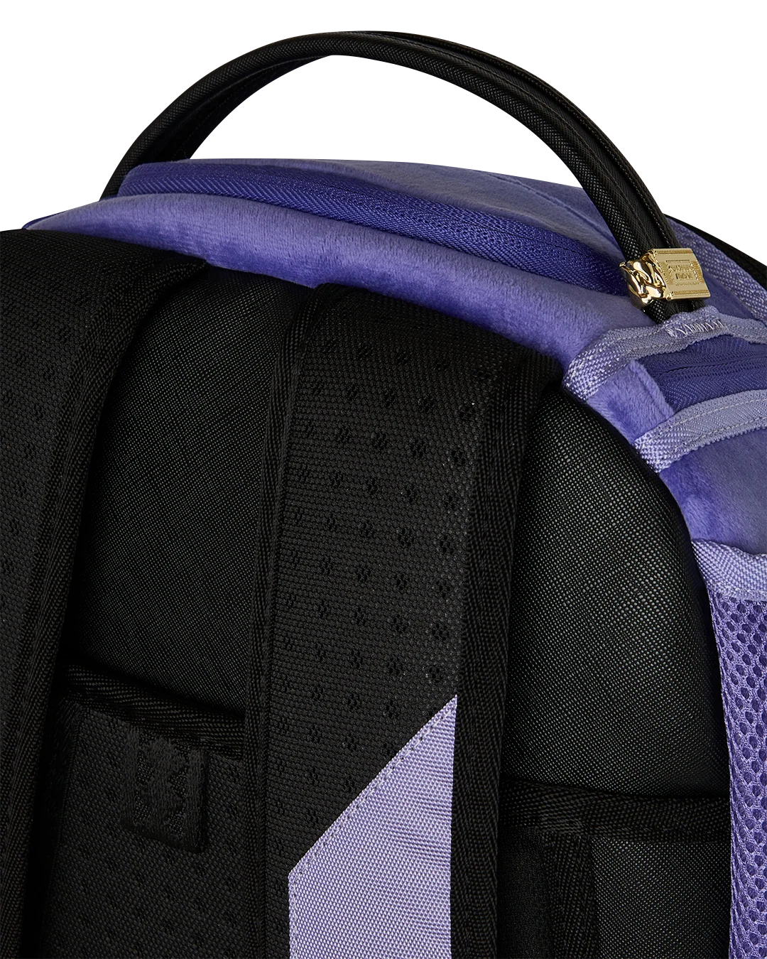 REVERSE MODE - PURPLE VELOUR TO BLACK CHECK BACKPACK