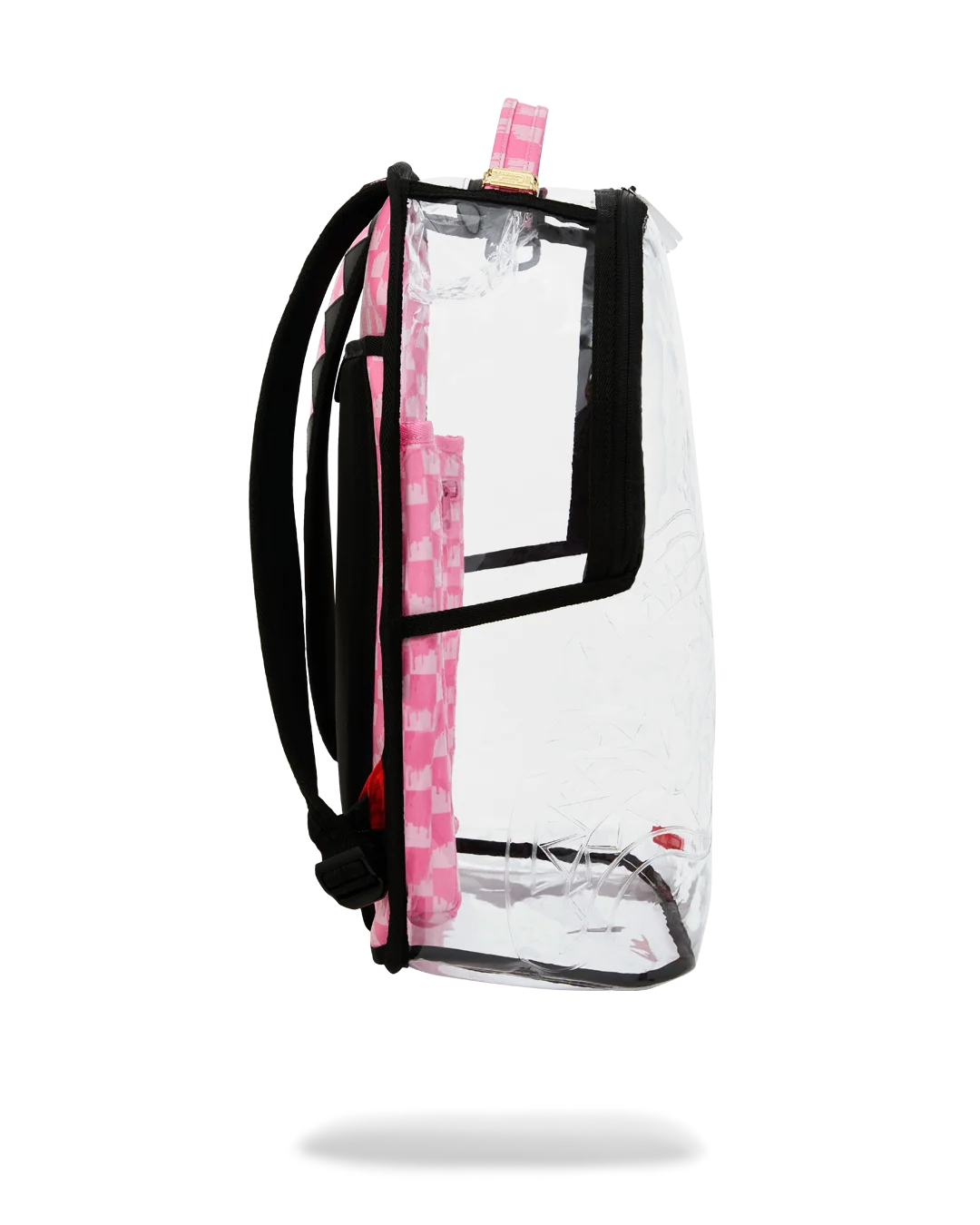 CLEAR DLX BACKPACK - CHECKED OUT (PINK DRIP)