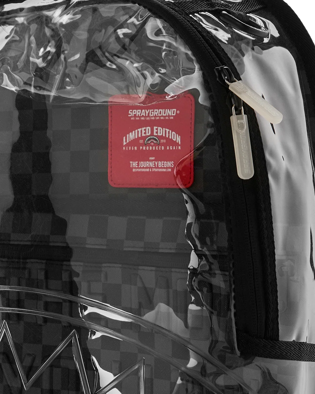 CLEAR DLX BACKPACK - CHECKED OUT (GRAY BLK CHECK)