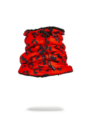 RED LEOPARD NECK WARMER
