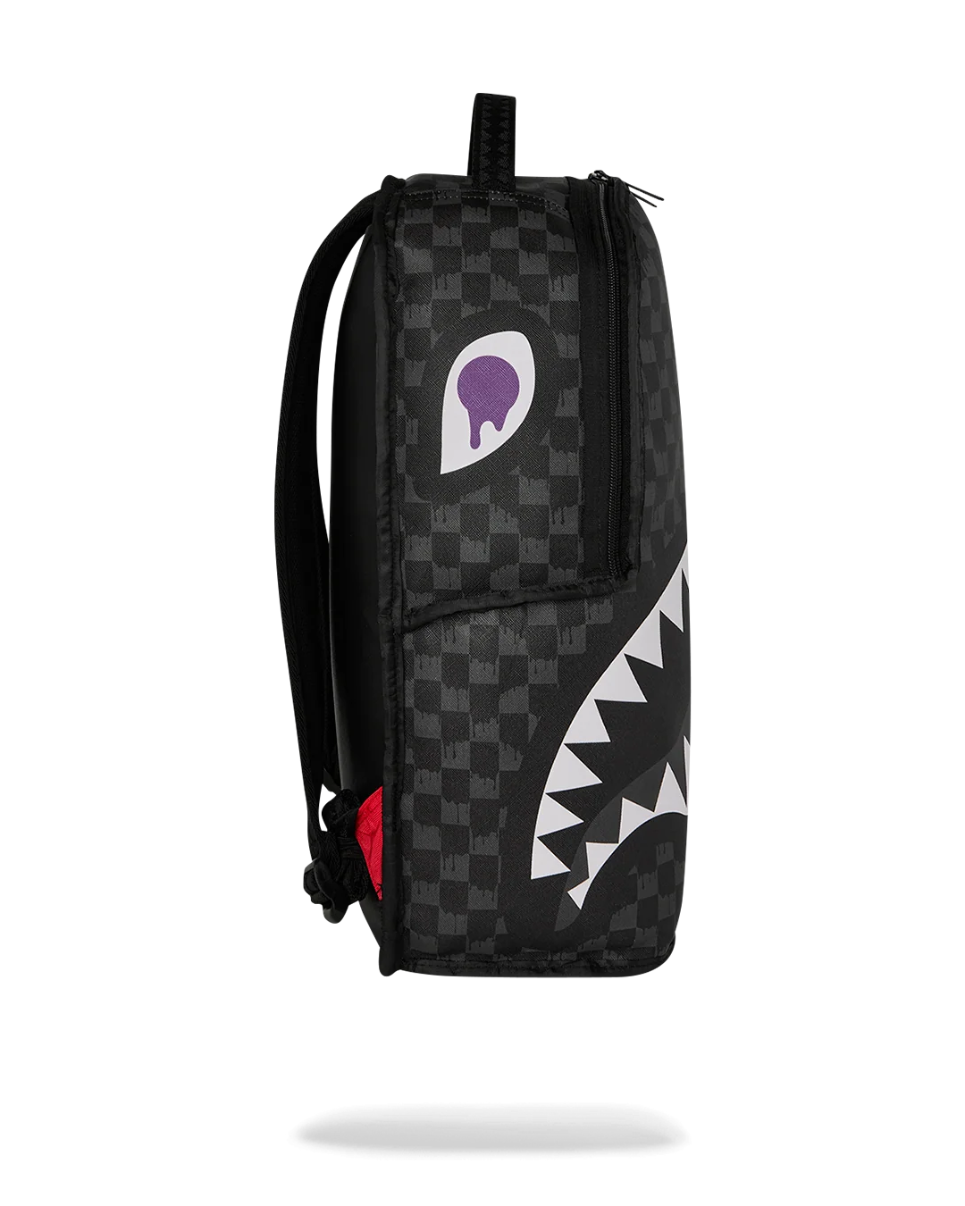 REVERSE MODE - PURPLE VELOUR TO BLACK CHECK BACKPACK