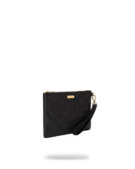 NOIR QUILT GOLD CHAIN SHARK CROSSOVER CLUTCH