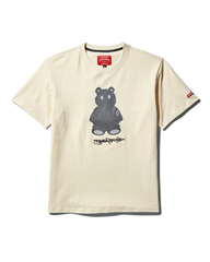 SHORT SLEEVE GRAPHIC MONEY BEAR T-SHIRT (APRICOT)
