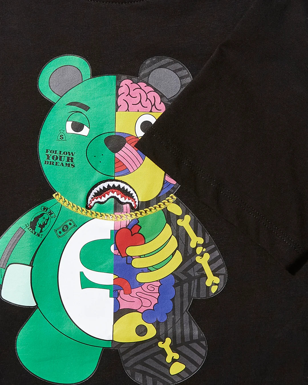 YOUTH ANATOMY BEAR T-SHIRT BLACK