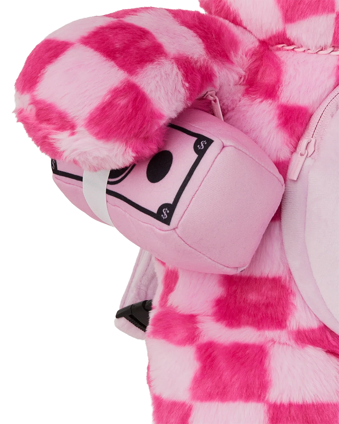 FURZILLA SHARK (PINK CHECK) MONEYBEAR BACKPACK