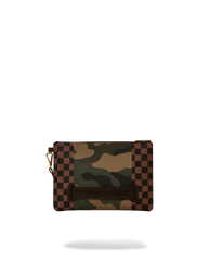 EXTERIOR GOLD ZIP POCKET SHARKS IN PARIS CROSSOVER CLUTCH