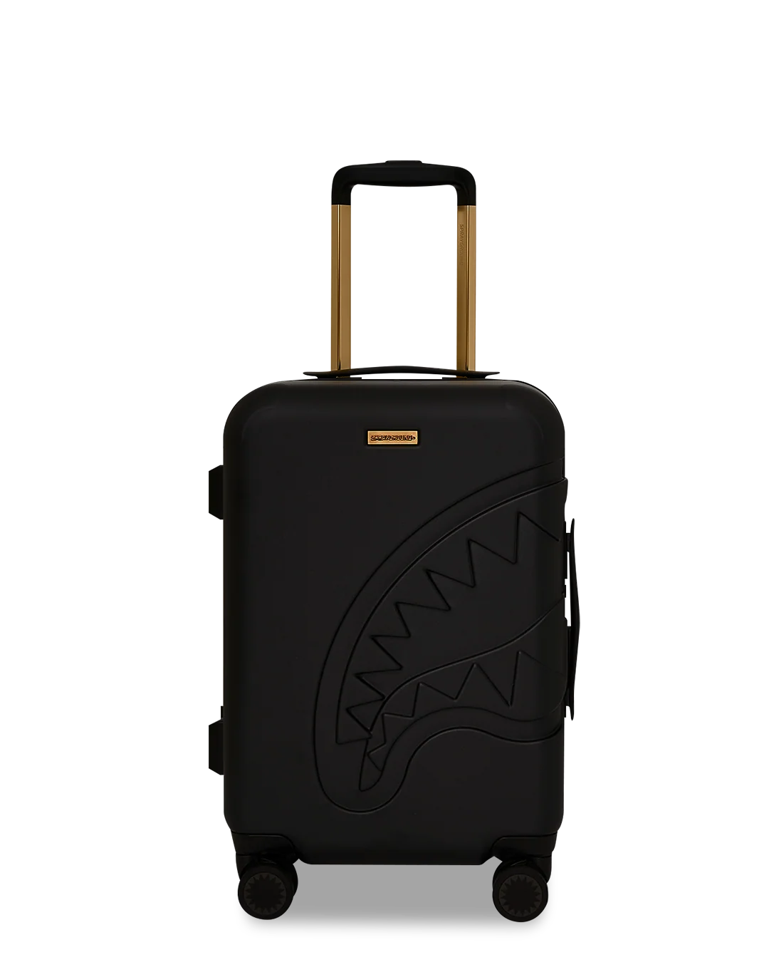 REALITY CHECK SHARKITECTURE CARRY-ON JETBLACK LUGGAGE (GOLD HARDWARE)