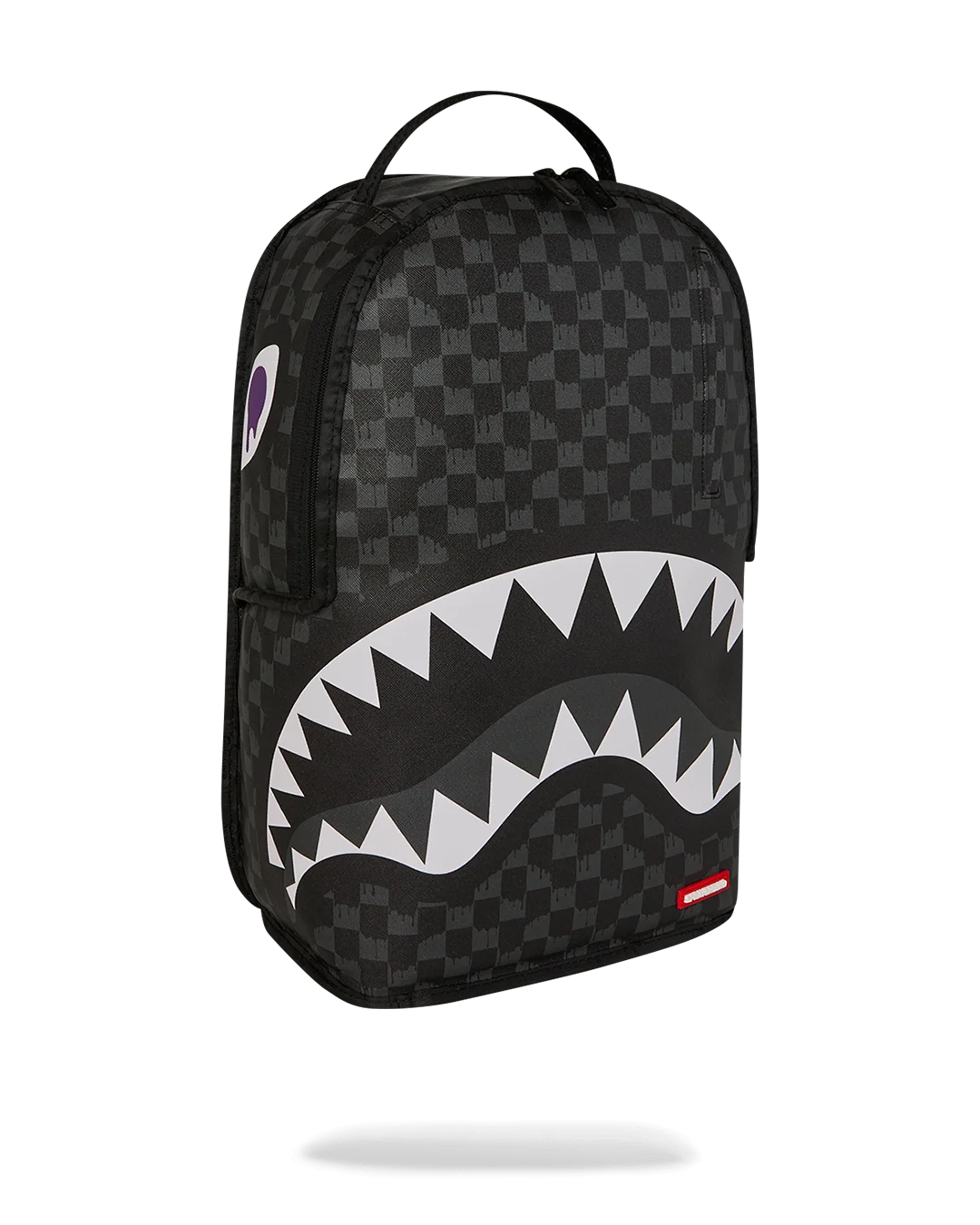REVERSE MODE - PURPLE VELOUR TO BLACK CHECK BACKPACK