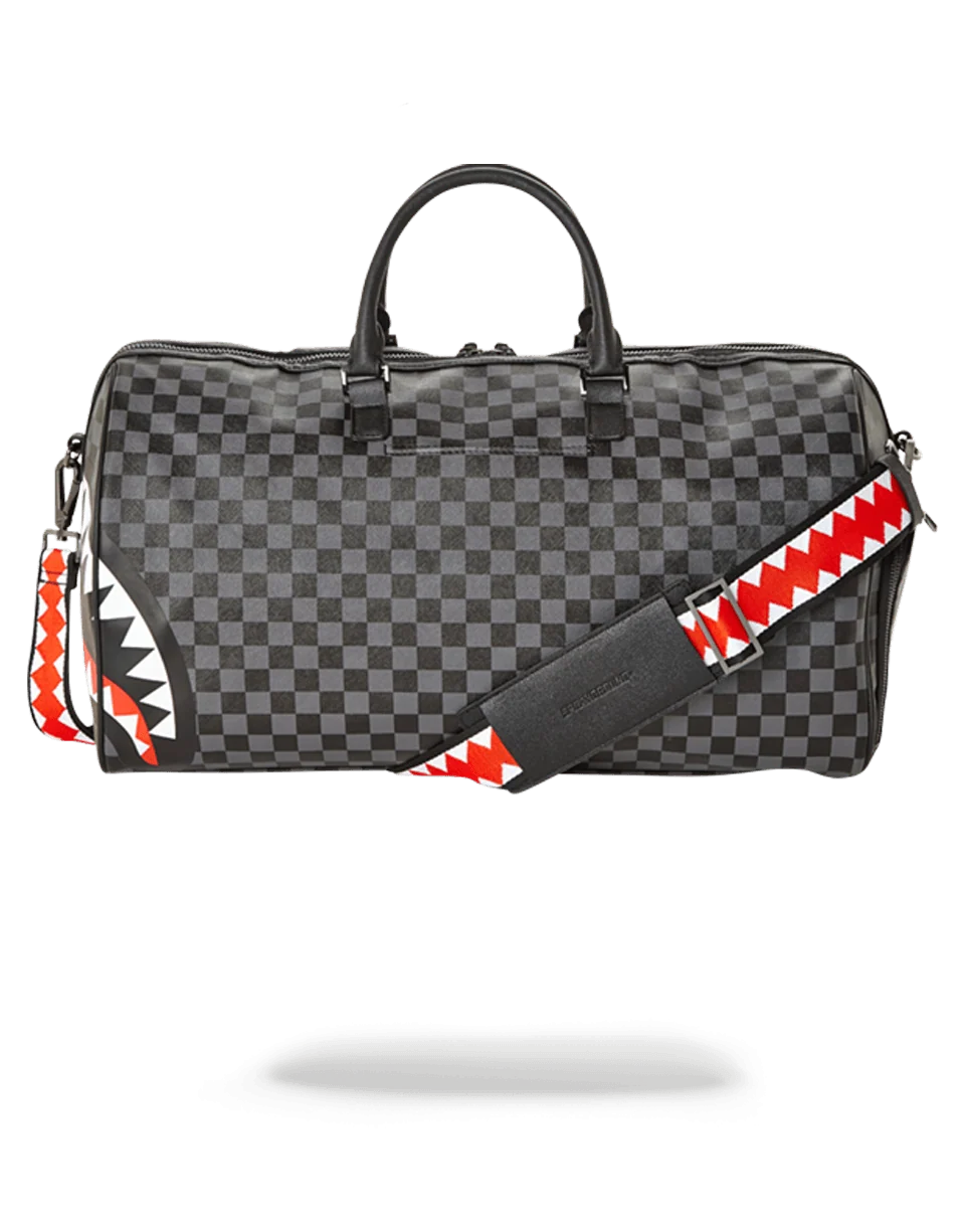 SHARKS IN PARIS (BLACK CHECKERED EDITION) DUFFLE